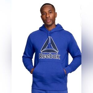 Reebok Men's Blue Big Logo Fleece Hoodie - NWOT